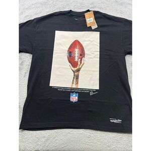 Mitchell & Ness NFL Rihanna Icon Tee Black Super Bowl LVII Shirt Mens L
